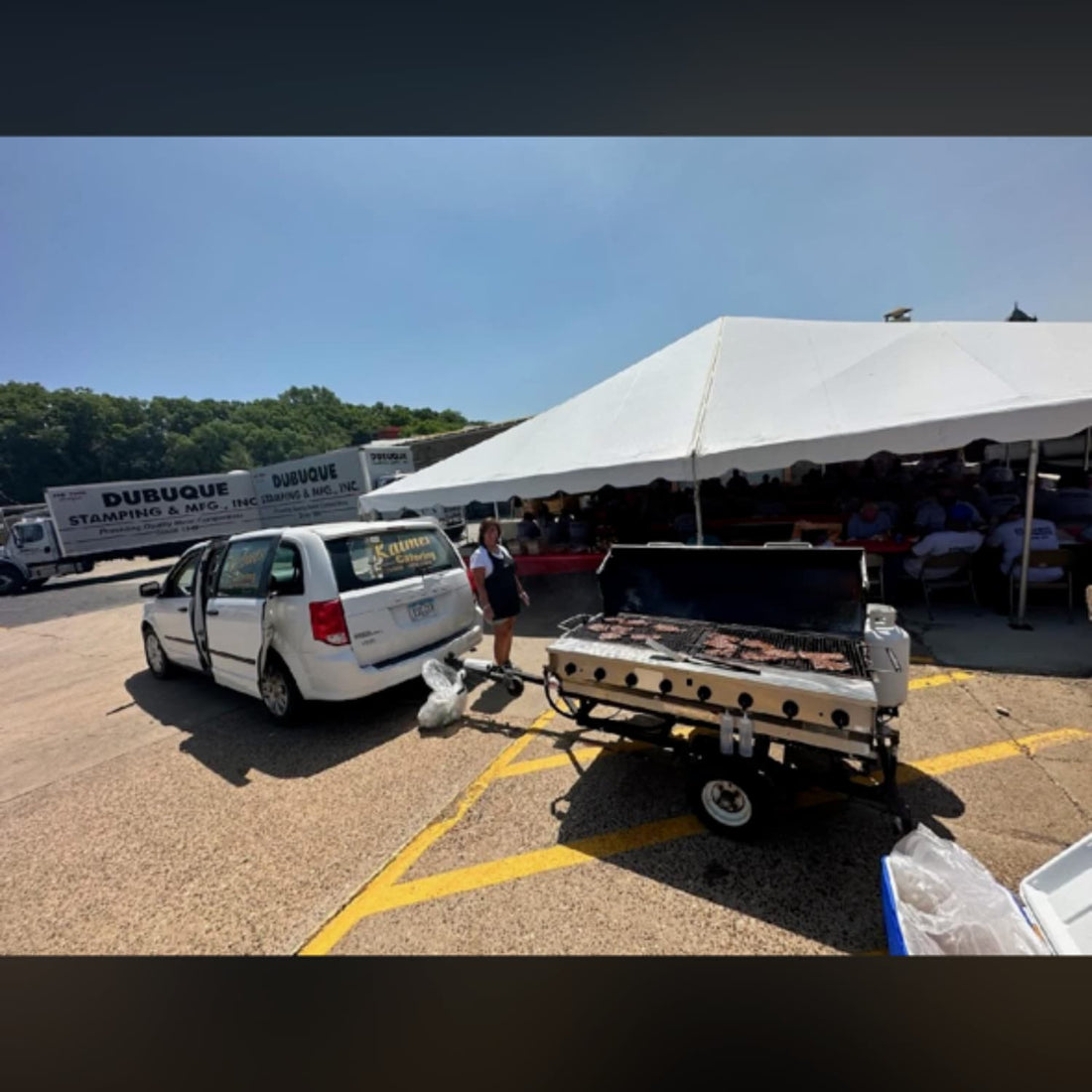 Grilling event for kalmes catering using kalmes famous seasoning & tenderizer