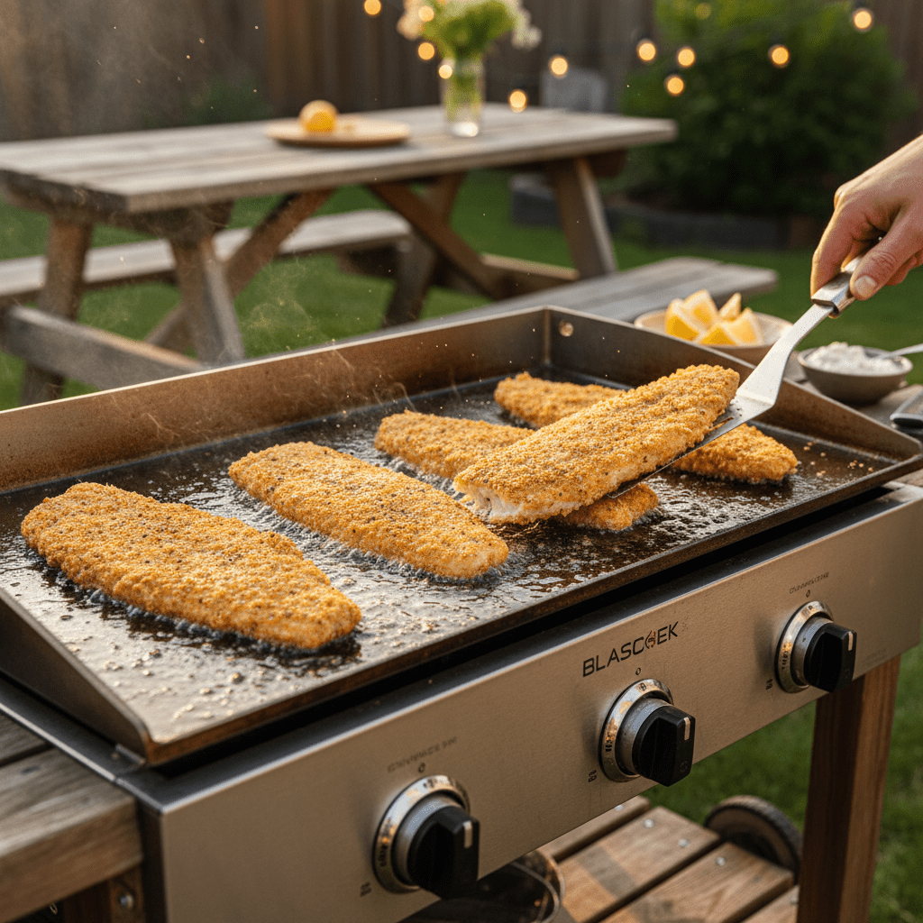 Crispy Catfish Breading for Electric Griddles: The Blackstone Method - Kalmes Foods Co
