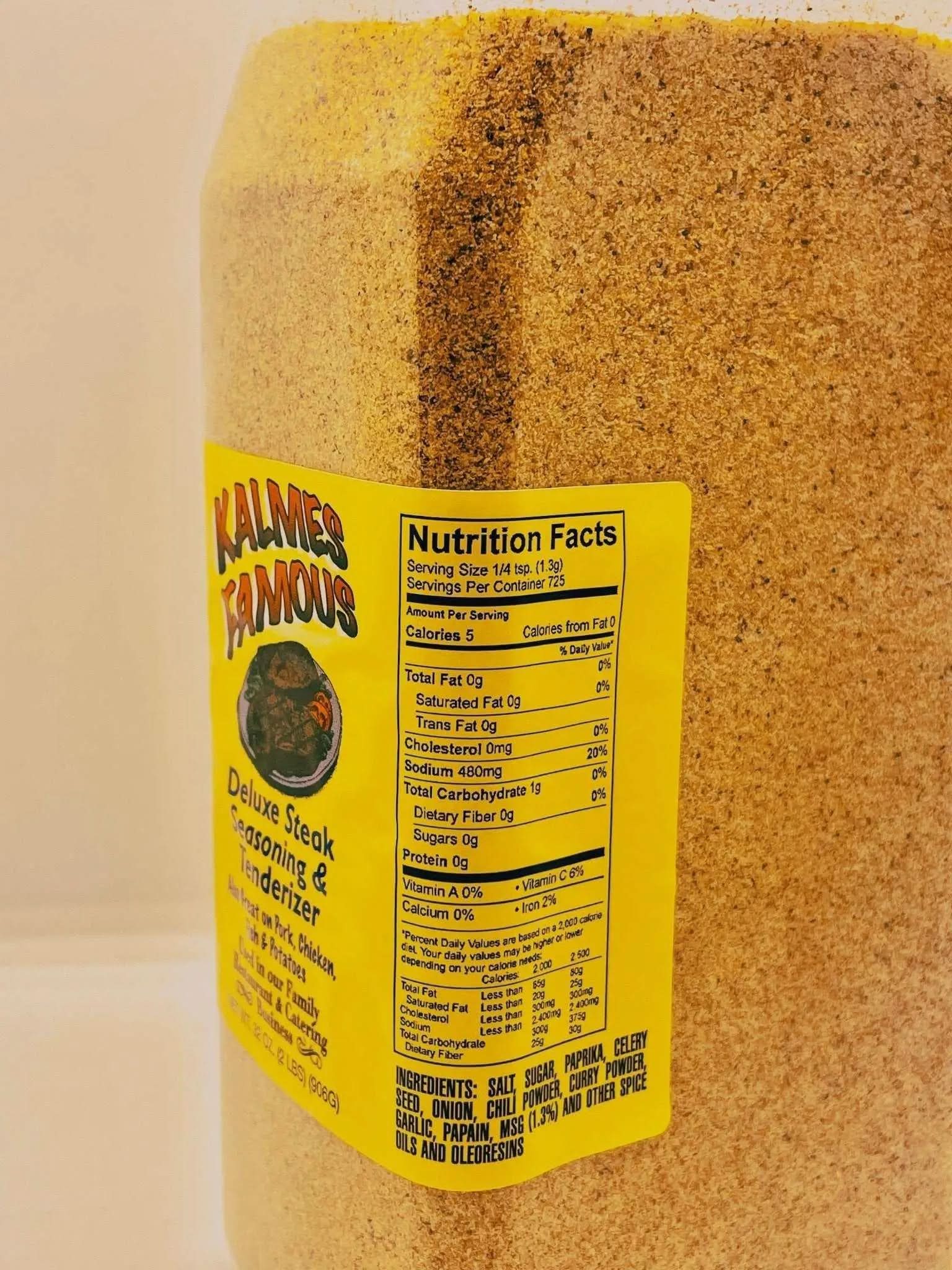 "Kalmes Famous 2-in-1 Steak Seasoning & Tenderizer - Family Recipe - Kalmes Foods