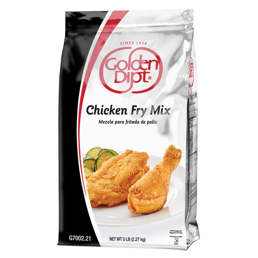 Golden Dipt Seasoned Flour Breading Mix - 5 lb Bag for Crispy Chicken Frying