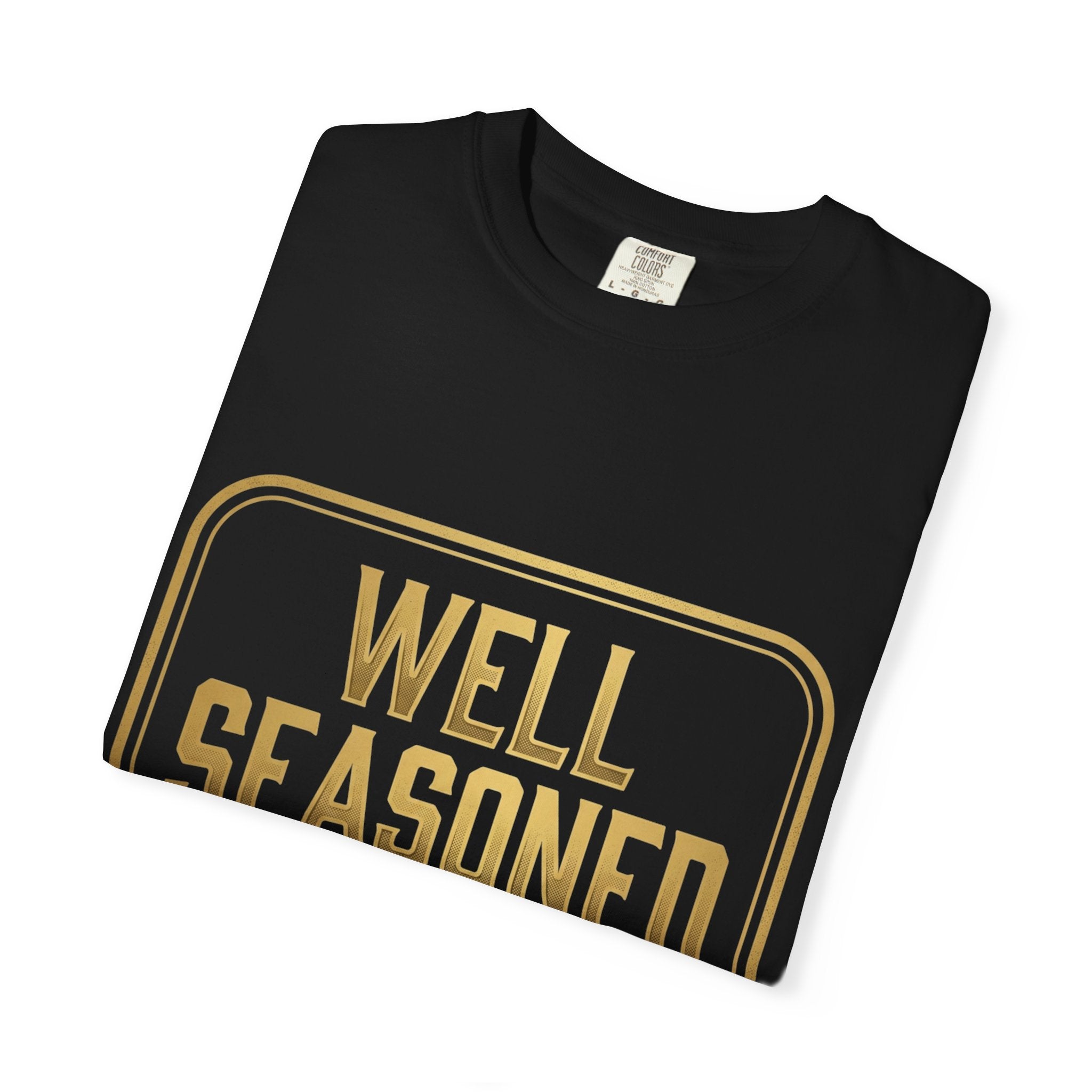 Well Seasoned T-Shirt — Funny BBQ & Grilling Tee ("Kalmes Tenderizer & Seasoning")
