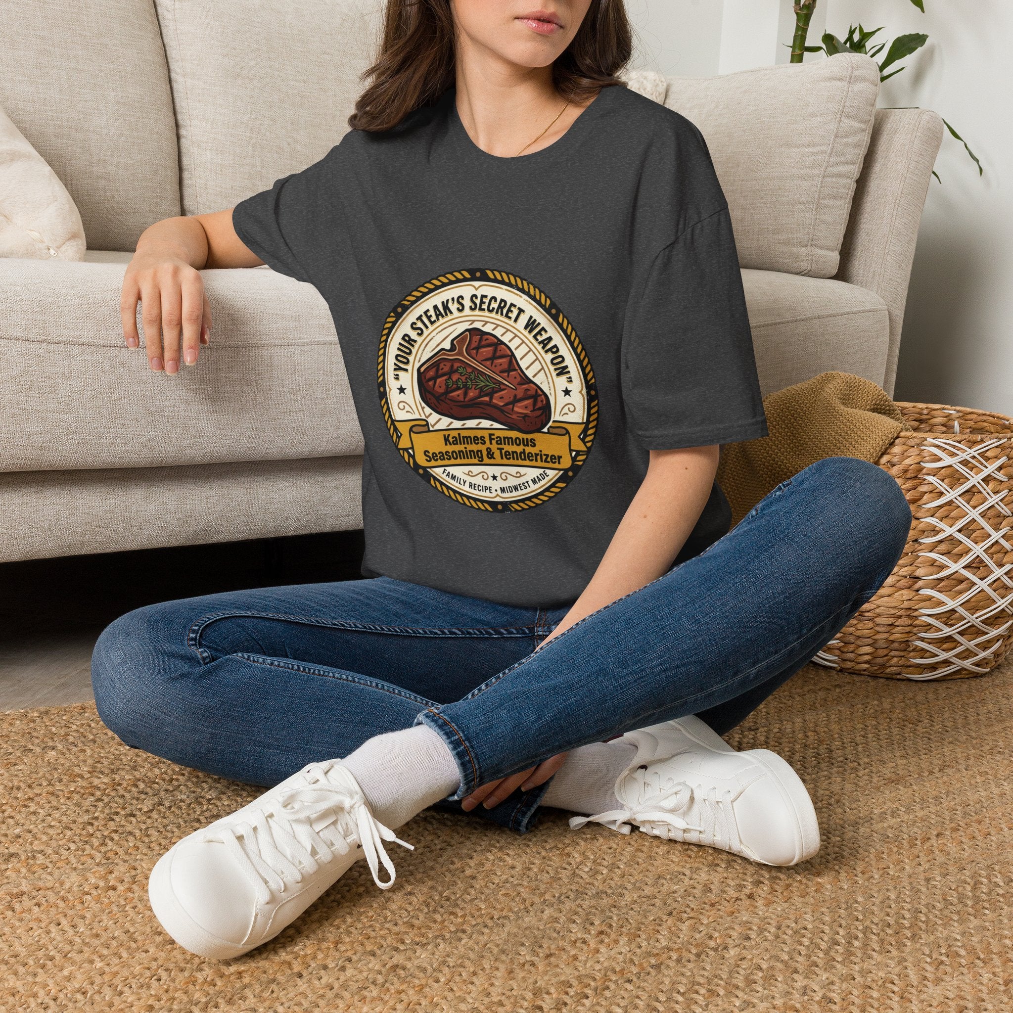 Steak Lover T‑Shirt — "Your Steak's Secret Weapon" Vintage Steak Badge Tee