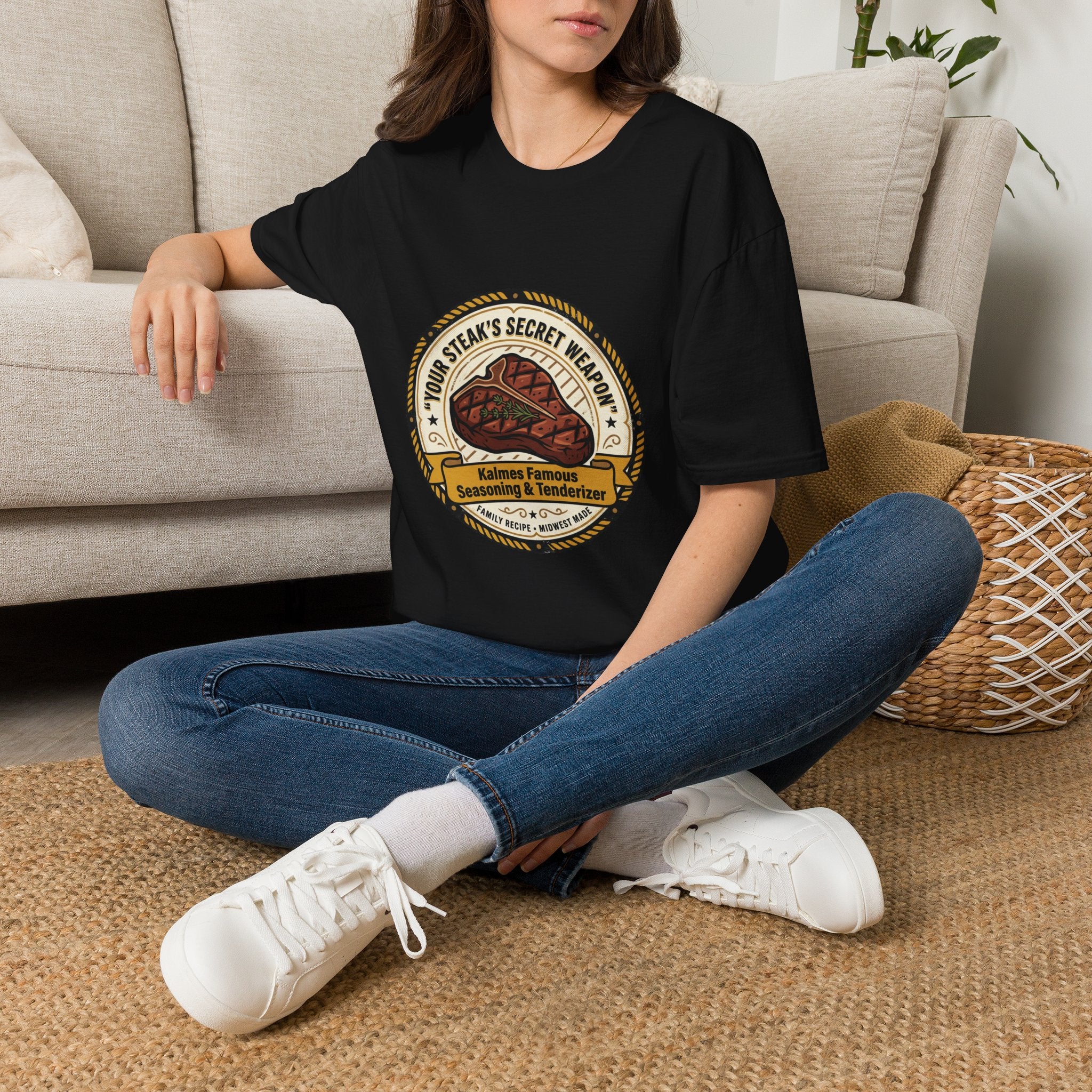 Steak Lover T‑Shirt — "Your Steak's Secret Weapon" Vintage Steak Badge Tee
