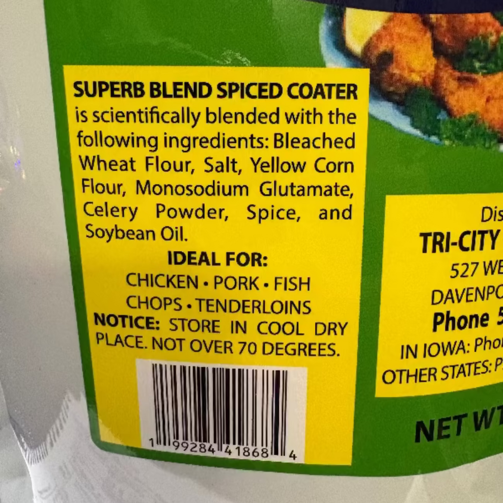 Crispy Coating Mix for Chicken, Pork & Fish" - "Triple Treat Coating Mix - Kalmes Foods