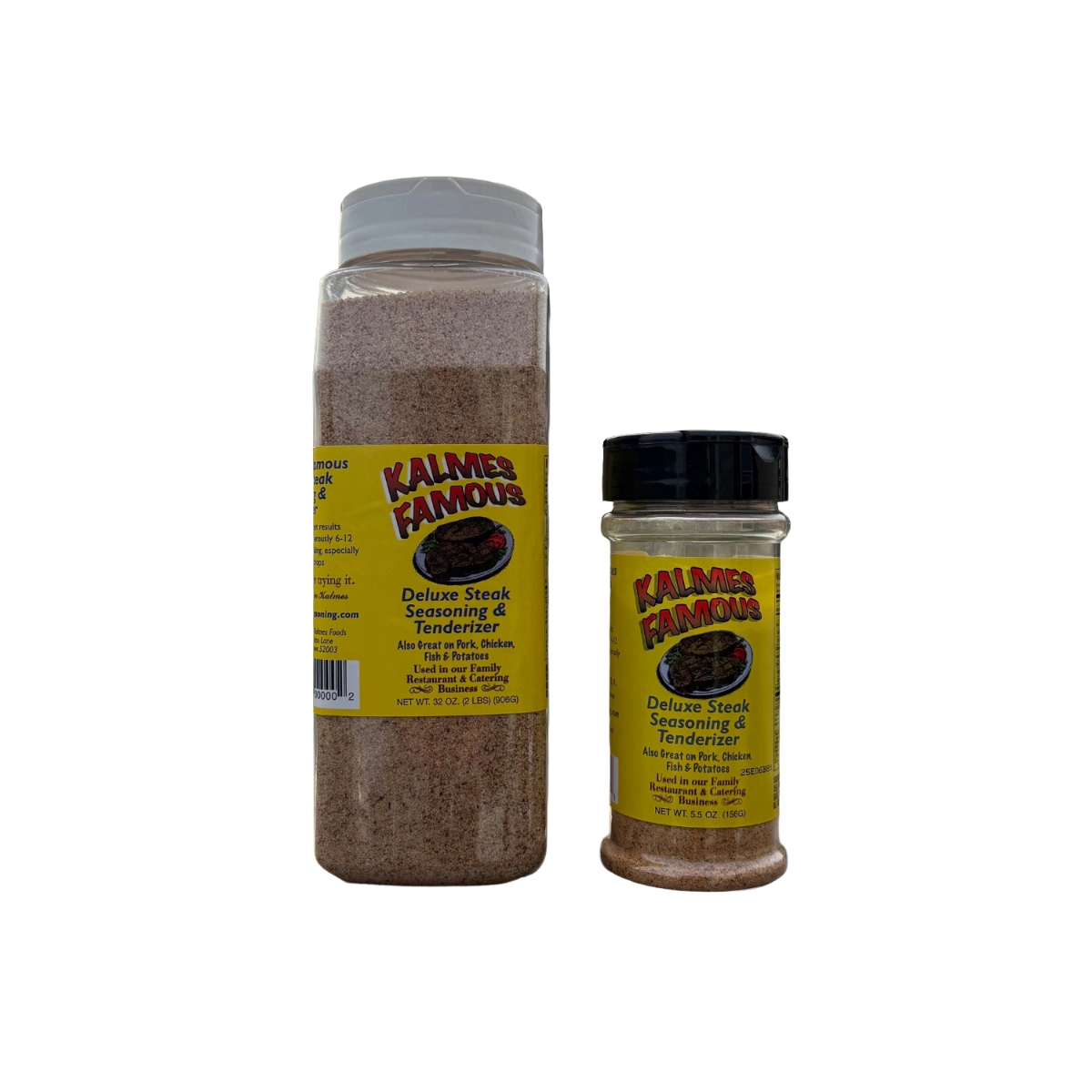 Two Bottles of Kalmes Famous Seasoning & Tenderizer