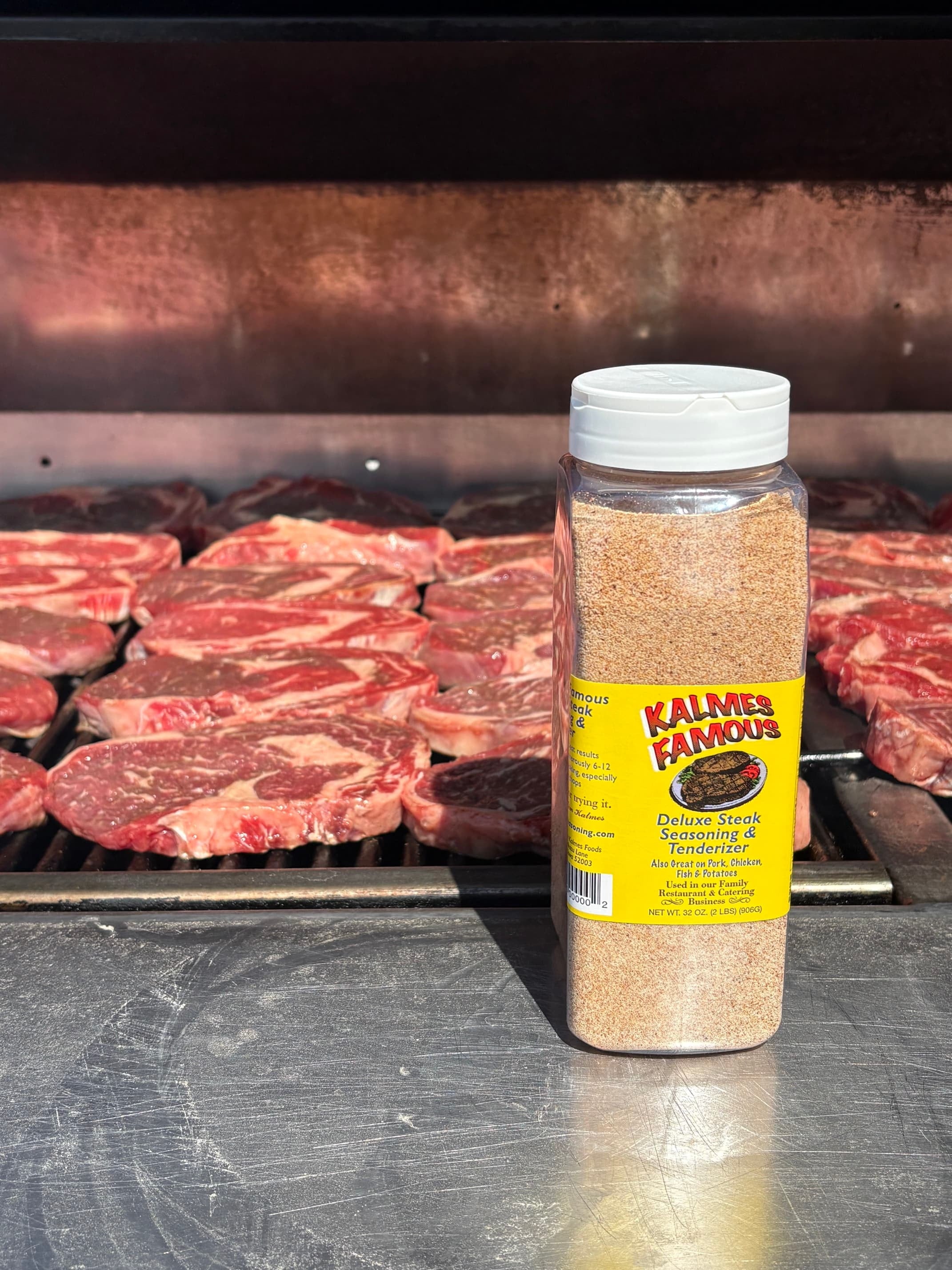 Kalmes Famous 2-in-1 Meat Tenderizer & Seasoning — 32 oz Bottle