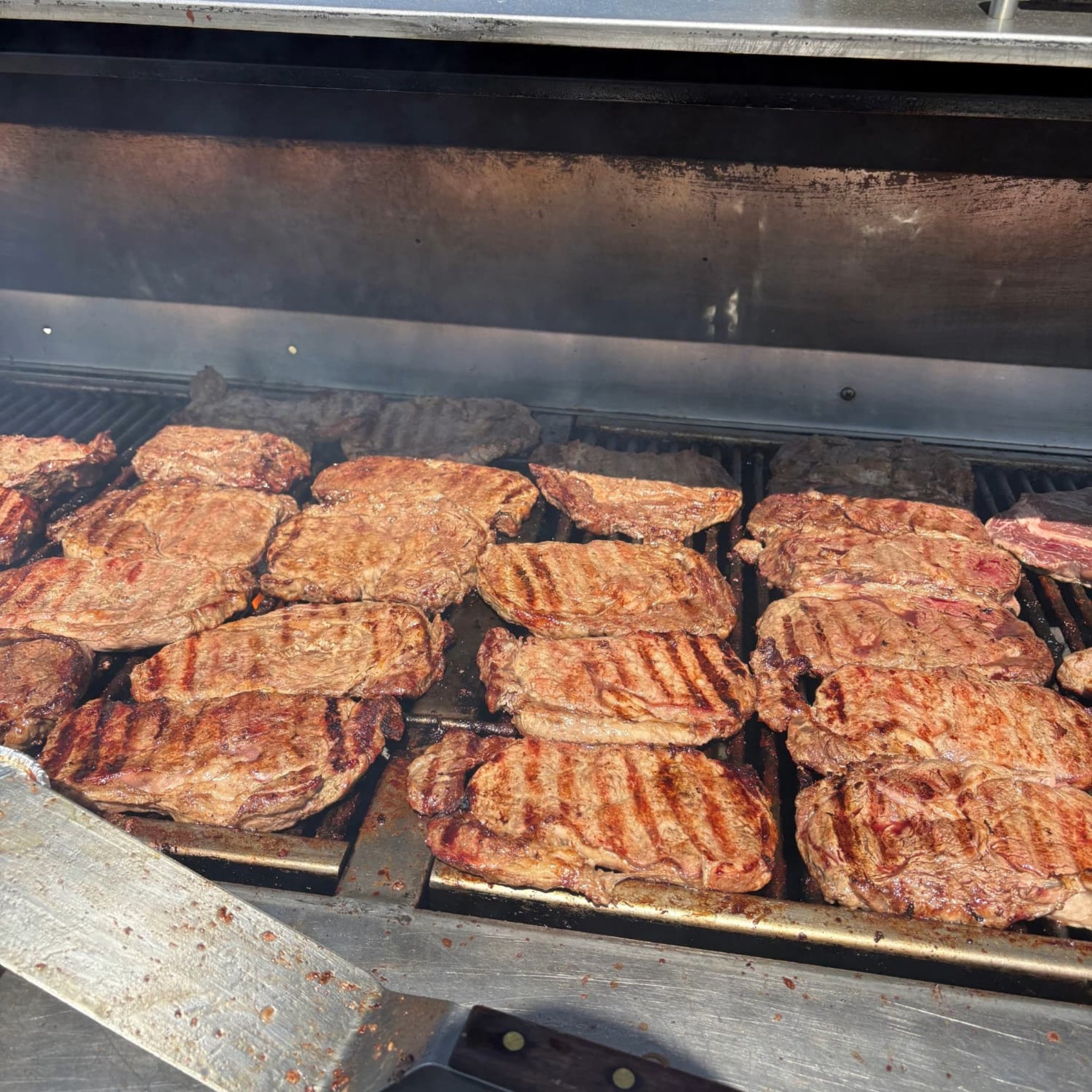 Grilled meat on a barbecue grill with visible grill marks 2-in-1 Steak Seasoning & Meat Tenderizer