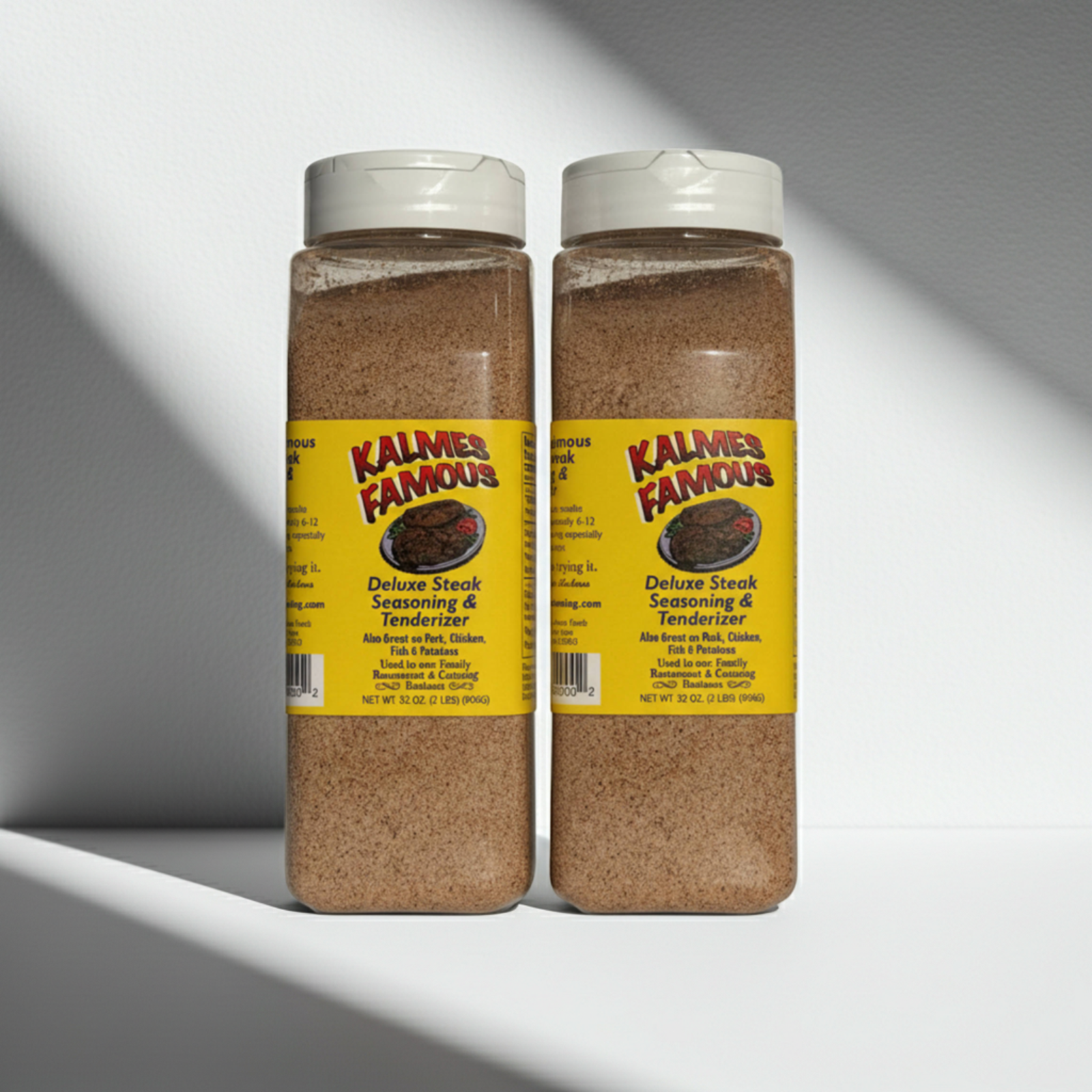 2 Pack of Kalmes Famous 2-in-1 Meat Tenderizer & Seasoning — 32 oz Bottle