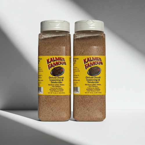 2 Pack of Kalmes Famous 2-in-1 Meat Tenderizer & Seasoning — 32 oz Bottle