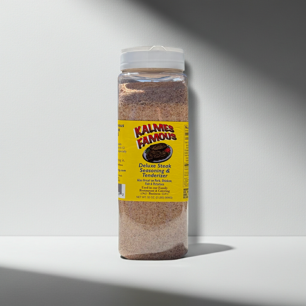 Kalmes Famous 2-in-1 Meat Tenderizer & Seasoning — 32 oz Bottle 
