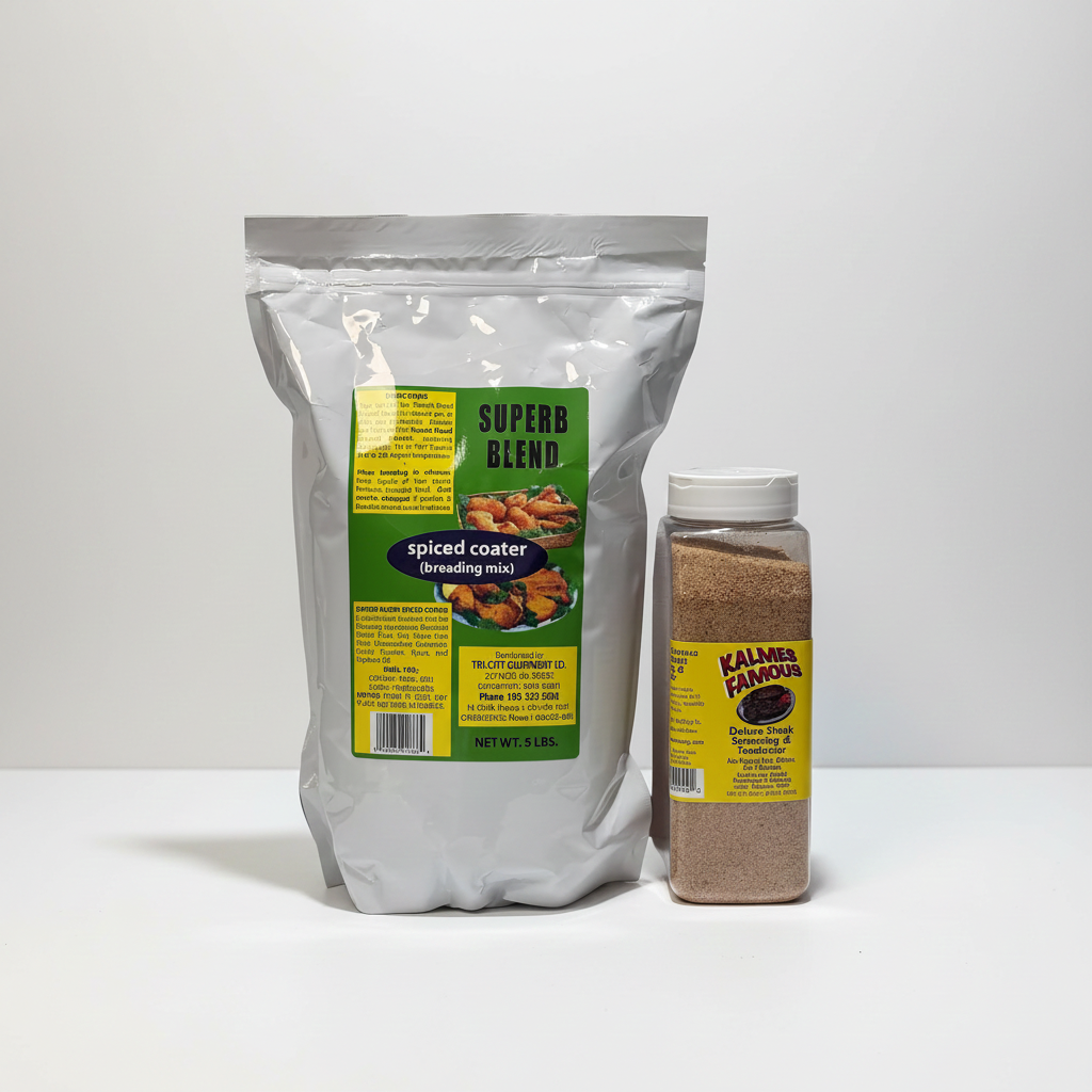 Kalmes Ultimate Flavor & Crunch Bundle – 32oz Seasoning & 5 lb Breading Mix