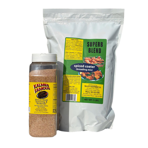 Steak Seasoning & Tenderizer 32oz + Crispy Breading Mix 5lb Bundle