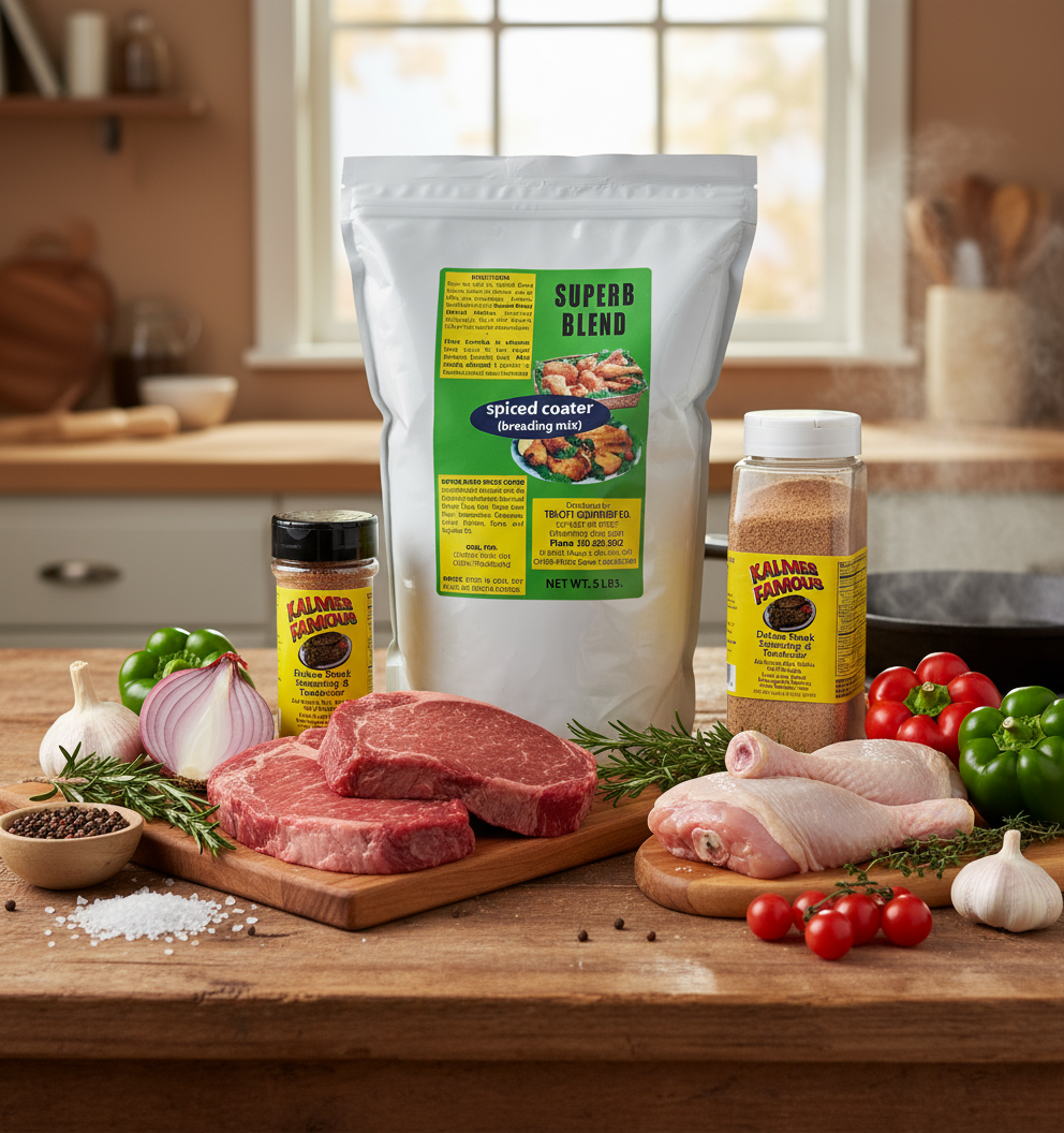 Ultimate Cooking Bundle - SUPERB BLEND Breading Mix & Steak Seasoning Combo - Kalmes Foods
