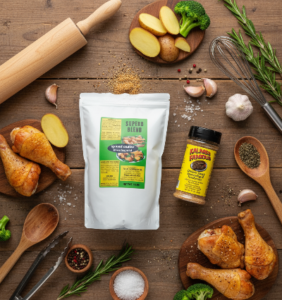Starter Cooking Bundle - SUPERB BLEND Breading Mix & Steak Seasoning (5oz) - Kalmes Foods