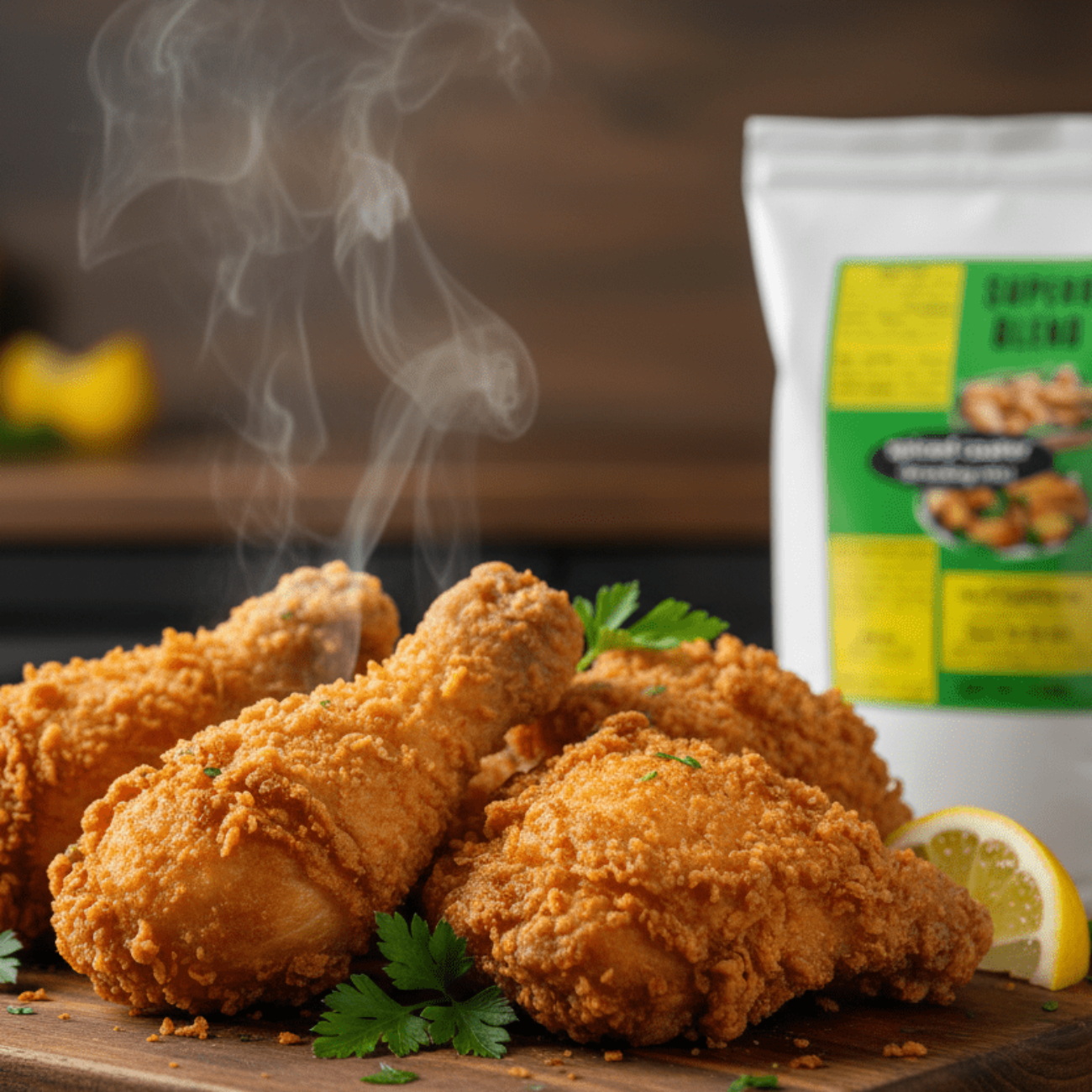 Crispy Coating Mix for Chicken, Pork & Fish" - "Triple Treat Coating Mix - Kalmes Foods