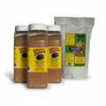 Restaurant Starter Pack wholesale bundle - 3 bottles Kalmes seasoning and 5lb SUPERB BLEND breading mix
