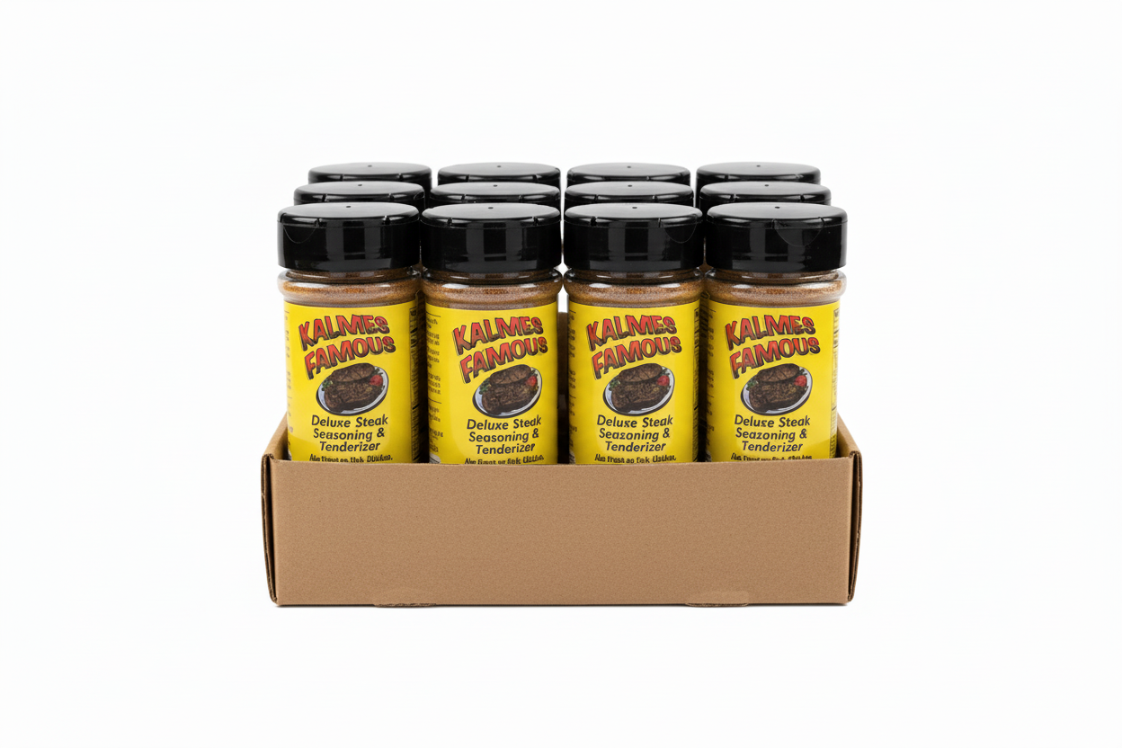 Kalmes Famous Seasoning & Tenderizer 2-in-1 Steak Rub | 5.5oz or 32oz