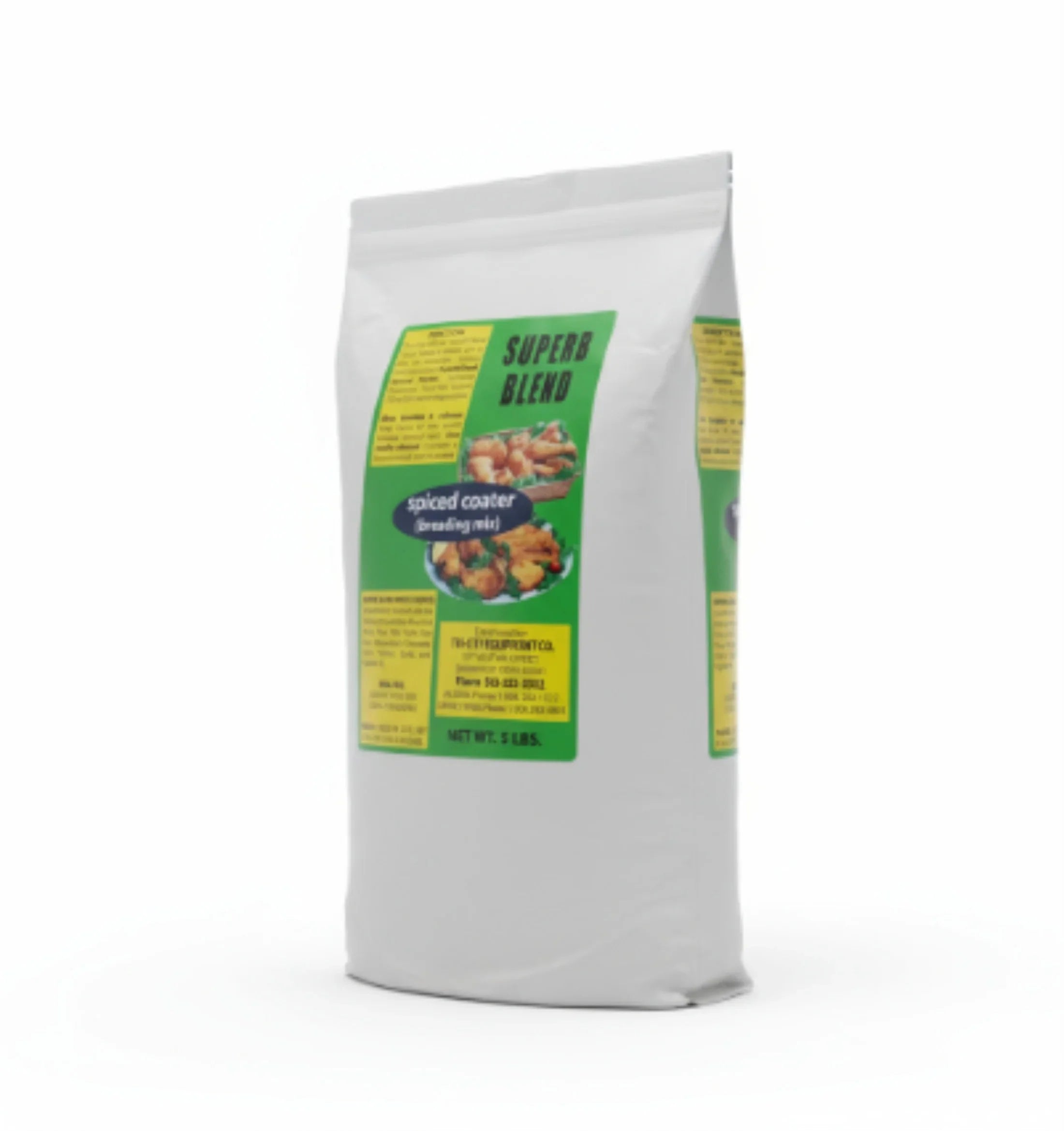 "SUPERB BLEND Breading Mix 5 lbs - All-Natural Crispy Coating for Chicken, Pork & Fish